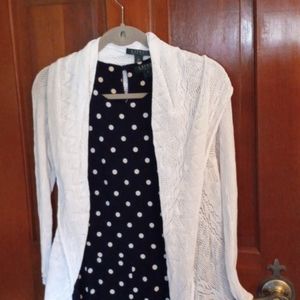 Ralph Lauren Navy Polka Dot Dress w Jacket